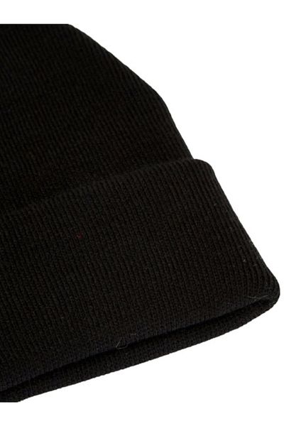 PAKER GİYİM Unisex Winter Black Folded Basic Beret