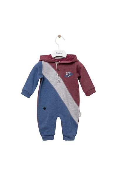 Babydola بذلة سميكة بغطاء للرأس للأطفال الرضع مع إغلاق بالإطباق