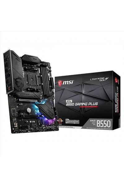 MSI Mpg B550 Gaming Plus B550 Ddr4 (No VGA) Glan Atx HDMI Dp M.2 Usb3.2 Rgb Type-c Am4 Amd Motherboard