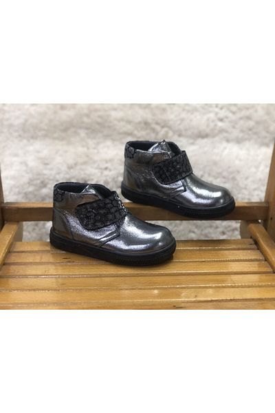 Mini Angel Baby Kids Real Leather Ορθοπεδικές Κοντές Μπότες Velcro