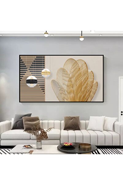 Markazip 70x120cm Siyah Metal Çerçeveli Kanvas Tablo Vb0003-k-s