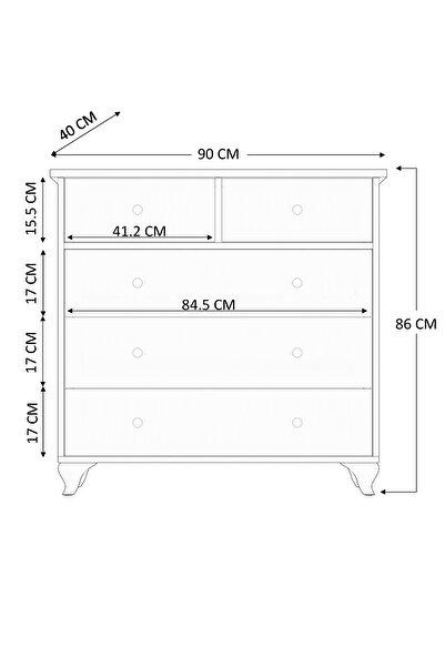 Rabi Grey Country Şifonyer