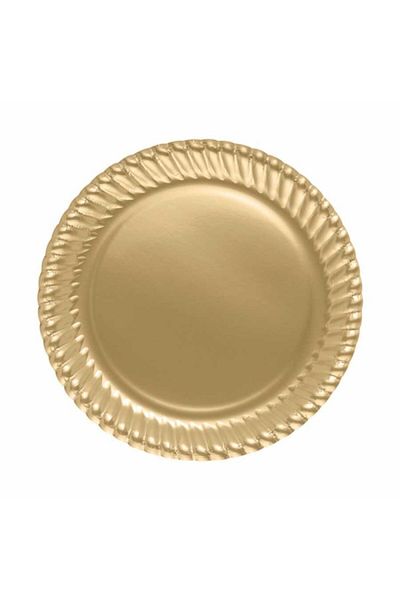 PastaLife Gold Cardboard Plate 22 cm 8 Pcs