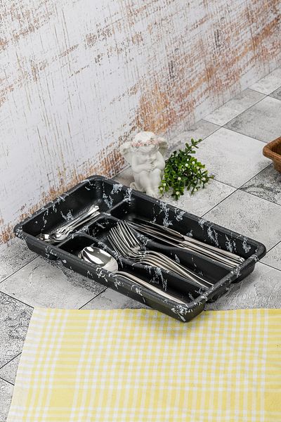 Wonder 38X20 cm Special Design - 4 Compartments and Drawer with Spoon Holder