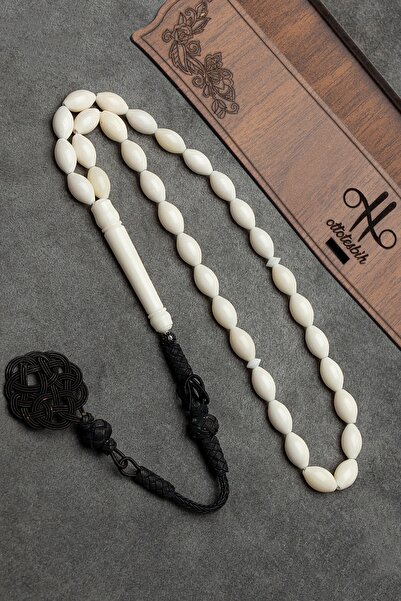 OTTOTESBİH Trabzon El din material subțire si Kazaziye cu ciucuri 7x11mm, mărgele de orz croială de tip camel bone, mărgele de rugăciune