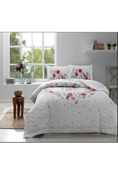 Taç Sander Kapitoneli Çift Kişilik Complete Set Kırmızı