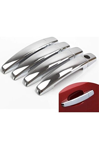 BLUEOTO Opel Corsa D ( 2006-2015 ) Kapı Kolu 4 Kapı Paslanmaz Çelik Krom