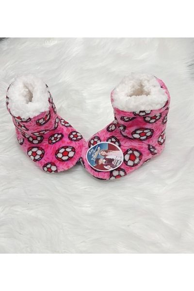 KorseShop Χειμερινό ροζ μεταξένιο παιδικό χοντρό βελούδινο μποτάκι Μποτάκια για το σπίτι Παπούτσια Μπότες Μαλακή σόλα