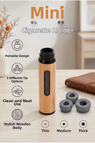 canrodi Compact Portable Mini Ashtray – with 3 Tip Options: Thin, Medium, and...