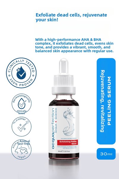 GenelTedarik Exfoliating Skin Tone Equalizing and Renewing Red Peeling Serum 30 ml 10% Aha 2% Bha