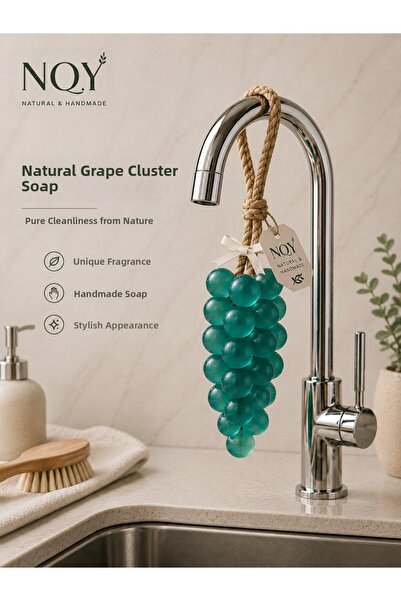 NOY Soap Natural Scented Grape Shaped Green Decorative Soap