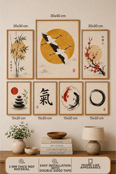 UNT 7-Piece Frame-Looking Modern Painting Set |   Feng Shui Themed |   Living...