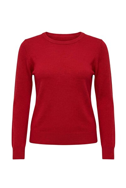 Trendyol Collection Wardrobe Essentials Red 100% Wool Crew Neck Basic Knitwea...