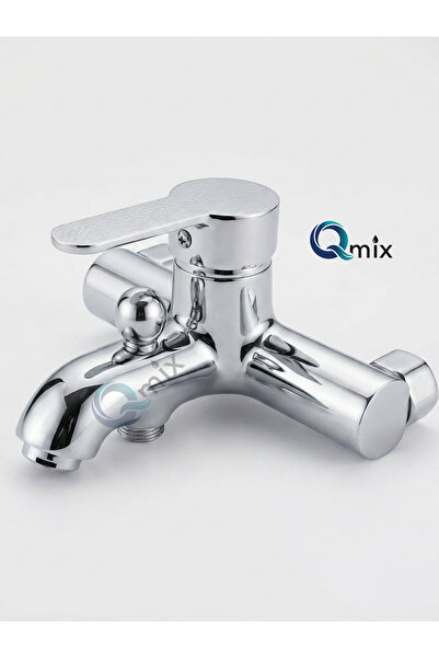 QMİX سلسلة روندو: صنبور دش فاخر للحمام، هيكل نحاسي، لون كروم