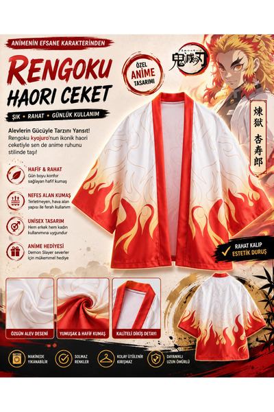 FG KONNİCHİWA Anime Demon Slayer Kimetsu No Yaiba Zenitsu Kimono unisex KONNI...