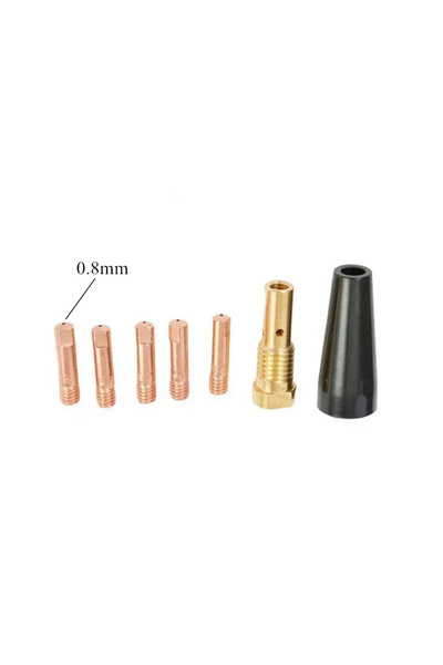 choice2 طقم 7 قطع بقطر 0.8 مم، طقم فلوكس كور K3493-1 بدون غاز مع فوهة وطرف تل...
