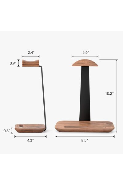Choice Headphone Stand Headphone Stand, Wood Headset Stand for Desk, Universa...