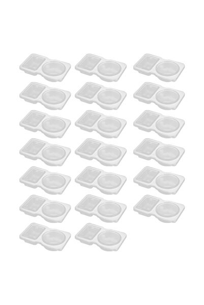Choice 20PCS 5/10/20/40PCS Double Compartment Seasoning Container with Lid Po...
