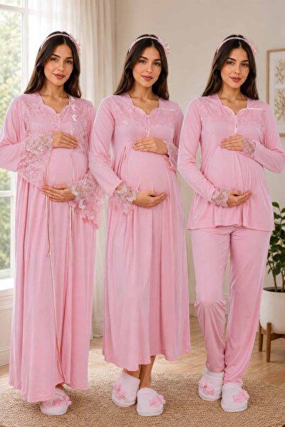 ByLohusa Maternity Set with Breastfeeding Feature for Prenatal and Postnatal ...