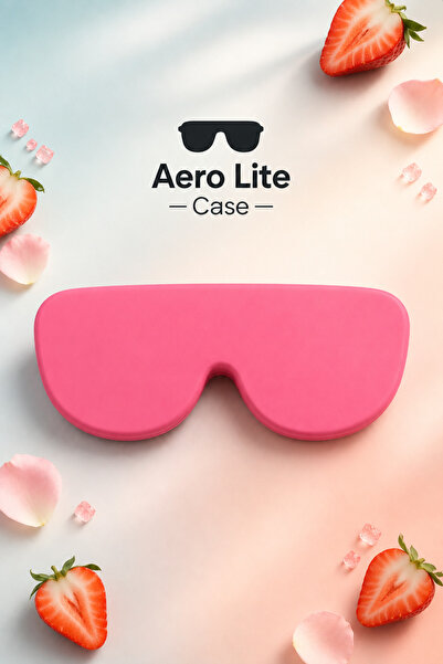 AEROLİTE CASE Esnek Koruyucu Pembe Silikon Gözlük Kılıfı