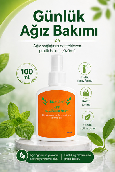 Ağız Bakım Spreyi, Ağız Yarası Spreyi, Ağız Aft Spreyi