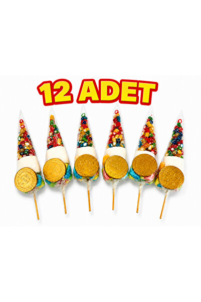 monymoo Party Cone – Jelibon Marshmallow Karışık Parti Külahı 12 Adet