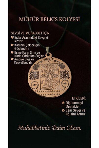 aslimucize MÜHRÜ BELKIS DİŞİL ENERJİ BAKIR KOLYE
