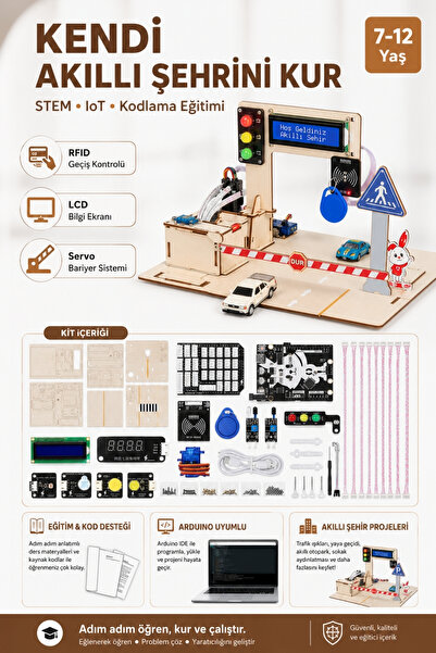 Fuchsia Akıllı Şehir IoT Eğitim Kiti – Arduino ESP32 ESP8266 Robotik Kodlama ...