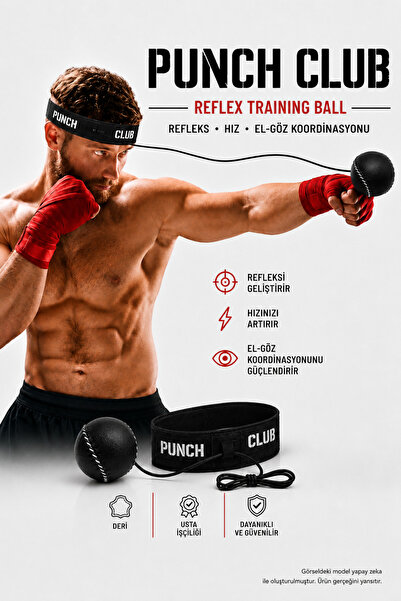 Punch Club Boks Refleks Topu | Ayarlanabilir Kafa Bantlı Hız Refleks Topu | E...