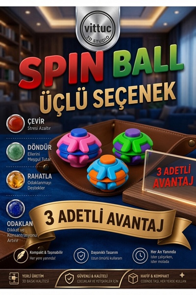 vittuc Birden Fazla Al Daha AZ ÖDE Daha Ekonomi Spinner Ball - Bastıkça Dönen...