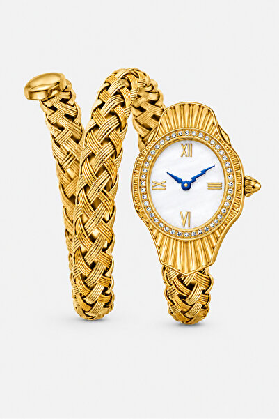 Crrju Snake Watch, Coiled Women's Wristwatch