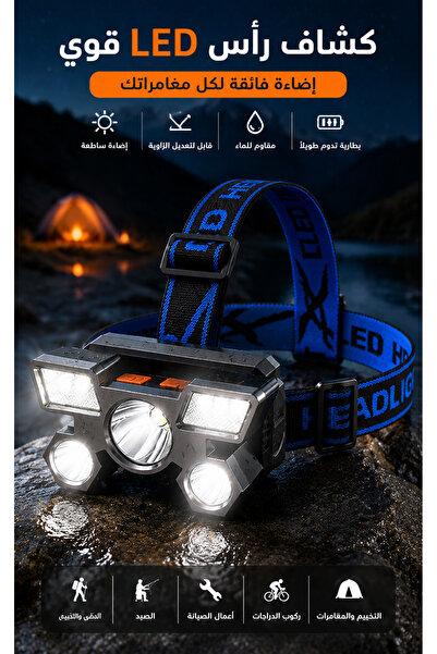 Generic Rechargeable LED Headlamp, High Intensity Outdoor Headlight with 100-...