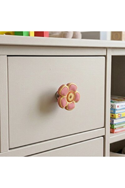 EYM Children's Room Furniture Handle Cabinet Knob Daisy No:38