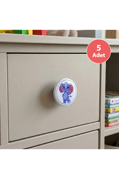 EYM 5 Pieces Children's Room Furniture Handle Single Knob Diameter 55 mm