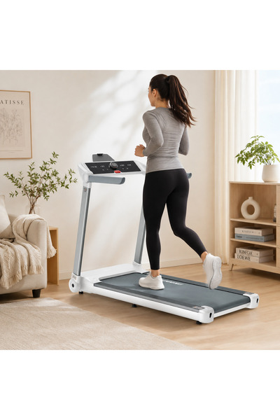 MY LIFE FITNESS ابدأ اليوم الوطني مع جهاز المشي BUNCA بقوة 3 حصان قابل للطي، يدعم وزن 120 كجم، سرعة 14 كم/ساعة، مع سماعات رأس، بلوتوث، وممتص صدمات، 815AK
