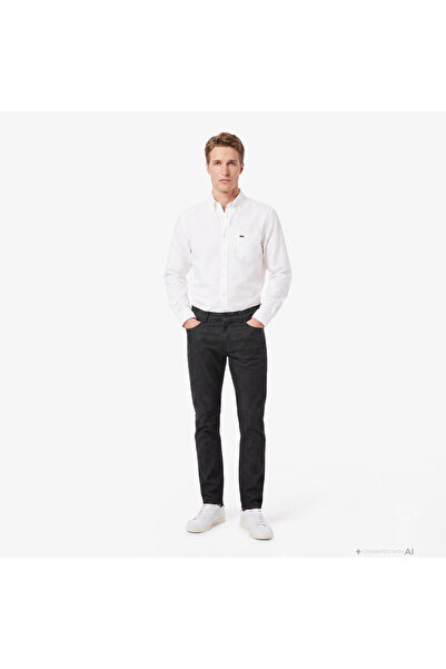 Lacoste Erkek Slim Fit Siyah Chino Pantolon