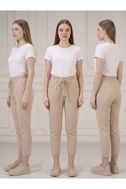 esmaboutique Kadın Beli Lastikli Vizyon Pantolon