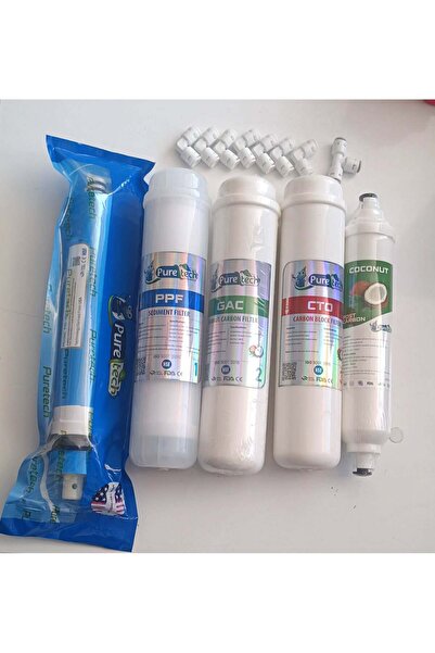 puretech Optima su arıtma filtresi takımı NSF onaylıdır coconut (hindistan ce...