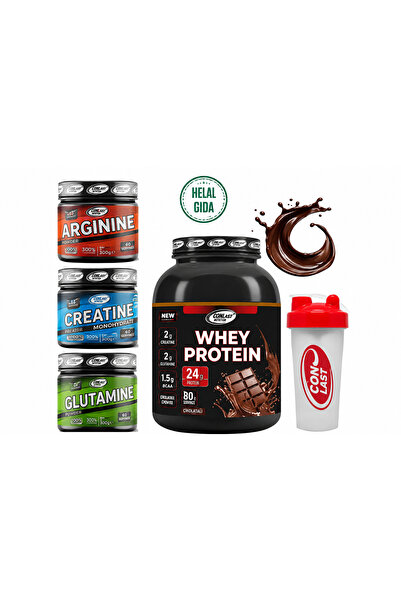 Conlast Güç ve Protein Paketi Whey Çikolata 2000g/Creatine 120g/Glutamıne 120...