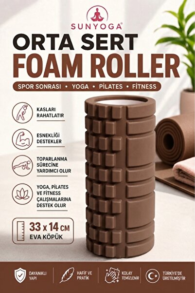 SUNYOGA Αφρώδης κύλινδρος μασάζ μεσαίου σκληρού τύπου – Αφρός μασάζ για χαλάρ...