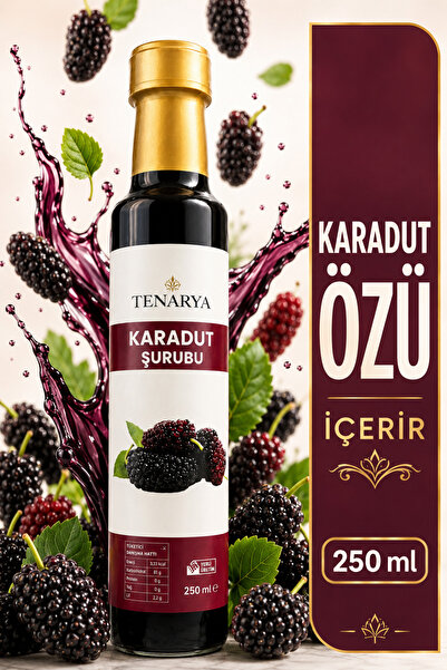 tenarya Karadut Özü İçeren Karadut Şurubu 250 ml – Su ve Soda ile Tüketime Uygun