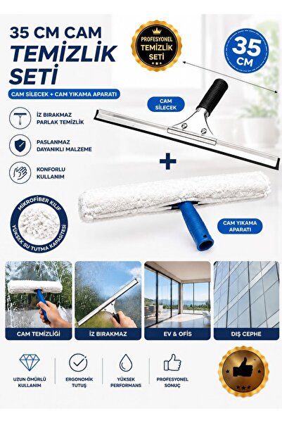 Ceyhanlar Cam Silme Aparatı Çekçek Metal 35cm Mikrofiber Peluş Ve Aparatı 35 ...