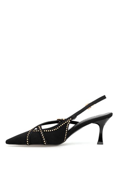 stoneclass Women's Gold Studded Detailed Pointed Toe Women's Stiletto Imported Material Top Quality