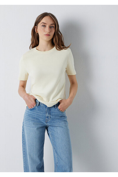 Mavi Ecru Basic T-Shirt Semi Slim Fit 1612916-70069
