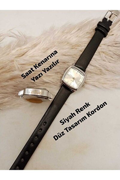 Brality SAAT KENARINA KİŞİYE ÖZEL YAZI YAZILIR , Retro Minimal Vintage Kadın ...