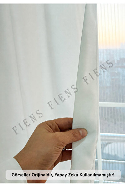 FİENS BEYAZ SATEN GÜNEŞLİK (TÜL PERDE VE FON ALTINA ) HER KOMBİNE YAKIŞIR ! T...