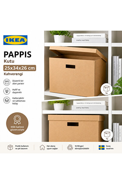 IKEA PAPPİS KAPAKLI SAKLAMA KUTUSU