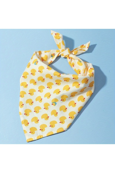 Choice size Yellow Stylish Dog Bandana - Soft and Absorbent Pet Scarf for Sma...
