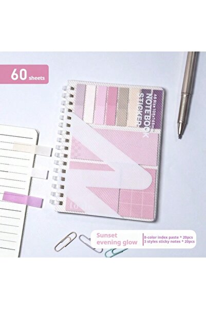 choice2 Sunset Kawaii Sticky Notes Set Expandable Removable Student Memo Pads...