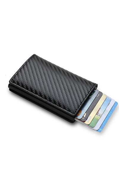 Choice8 Carbon Black Rfid Aluminum Men Wallet Card Holder Purse Carbon Fiber ...